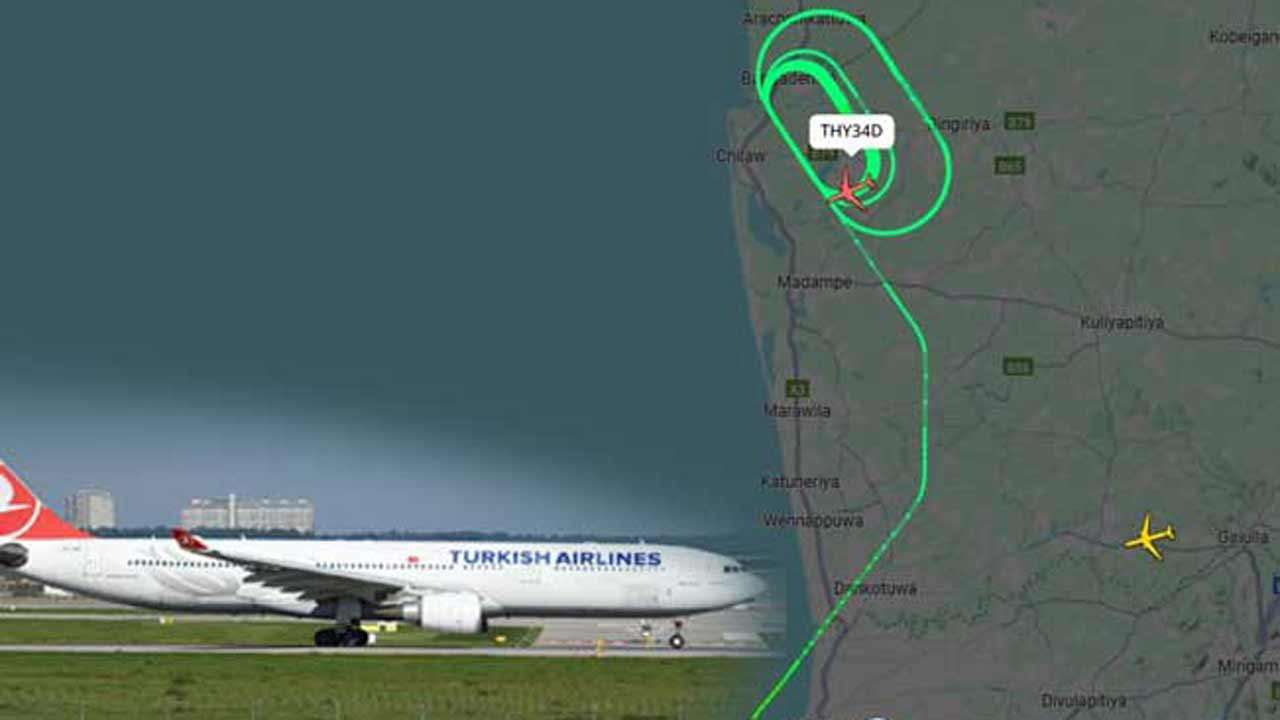 இலங்கையில் இருந்து துருக்கி நோக்கி புறப்பட்ட விமானத்தில் தொழிநுட்ப கோளாறு!