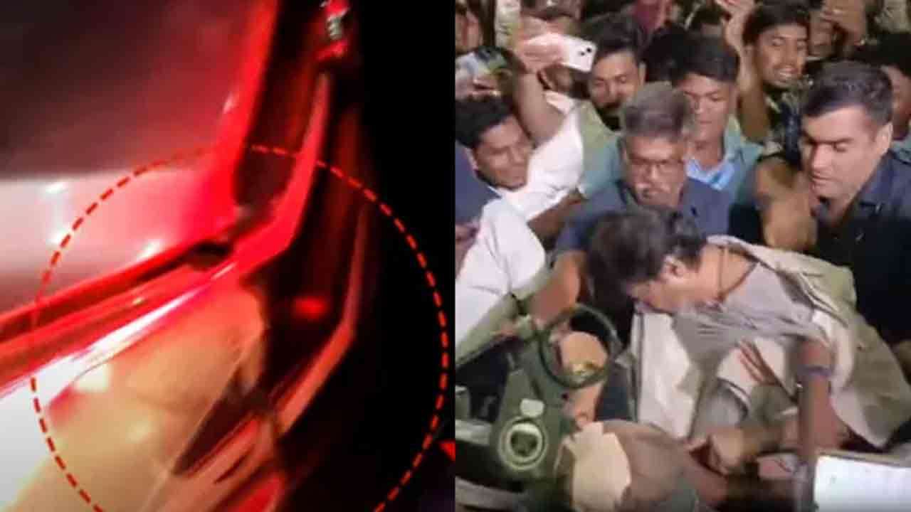 விபத்தில் சிக்கிய விஜய் கார்!