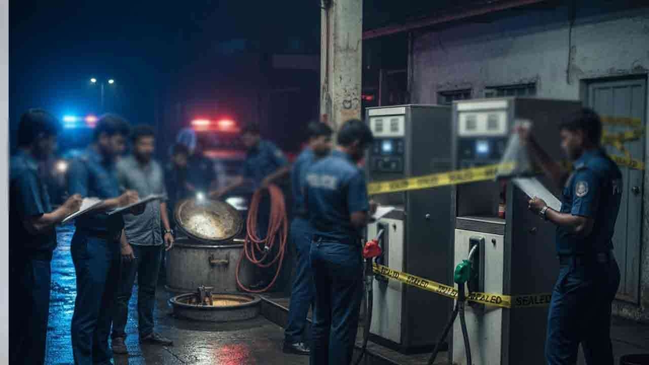 எரிபொருளை பதுக்கிய எரிபொருள் நிரப்பு நிலையம் முற்றுகை!