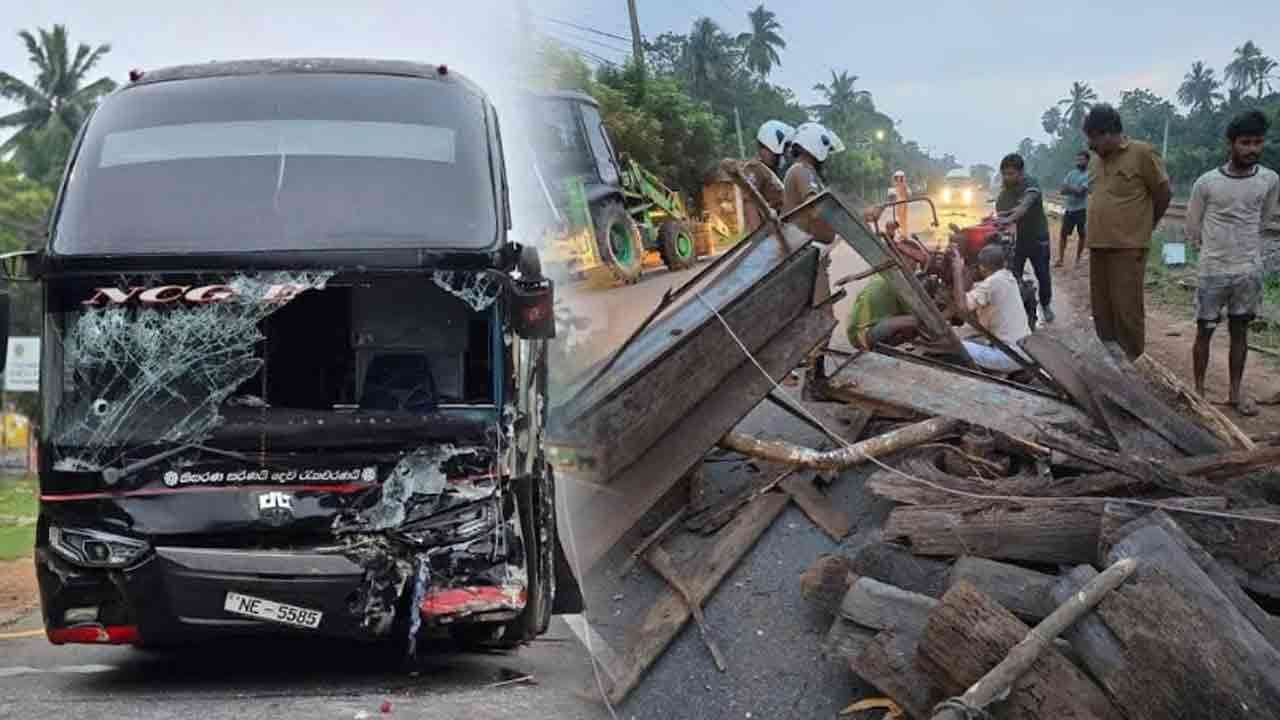 அதிகாலையில் அதி சொகுசு பஸ் விபத்து
