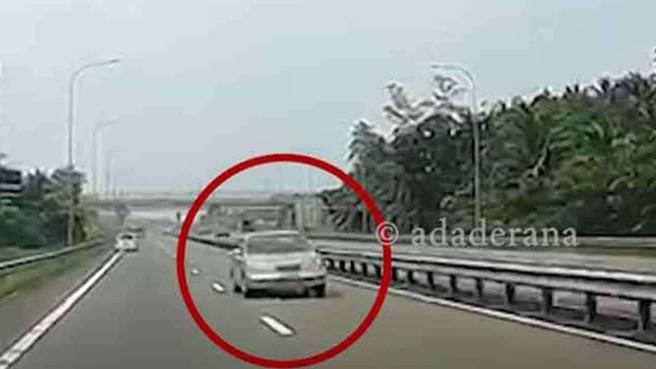 அதிவேக நெடுஞ்சாலையில் தவறான திசையில் பயணித்த கார்
