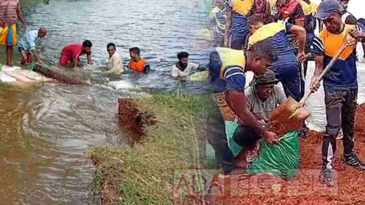 நீர்த்தேக்கத்தில் உடைப்பு - 30 குடும்பங்கள் வௌியேற்றம்