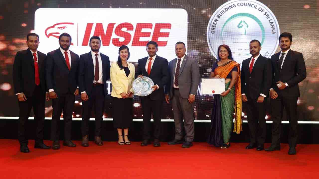 INSEE இன் அர்ப்பணிப்பிற்காக, 13 வது வருடாந்த Green Building Awards விருதுகள் நிகழ்வில் அங்கீகாரம்
