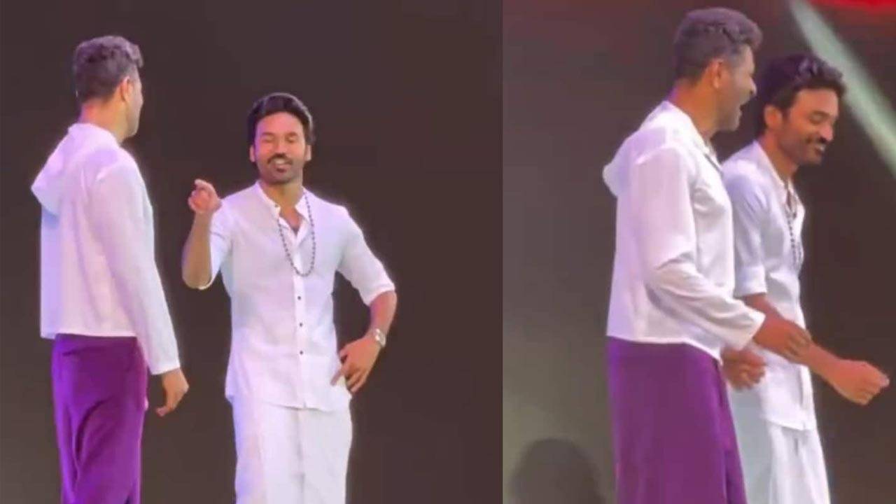 பிரபுதேவா நிகழ்ச்சியில் நடனமாடிய தனுஷ்