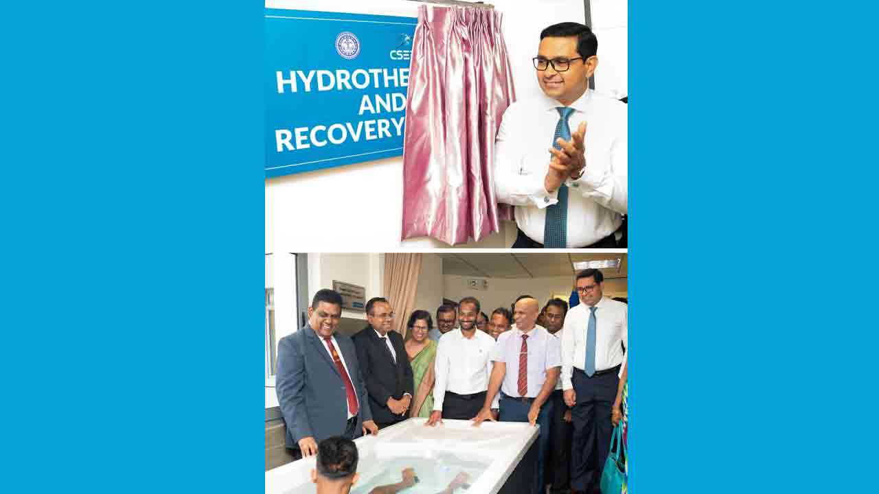 கொமர்ஷல் வங்கி விளையாட்டு மற்றும் உடற்பயிற்சி மருத்துவ நிலையத்திற்கு குளிர்நீர் தொட்டியை நன்கொடையாக வழங்கியது