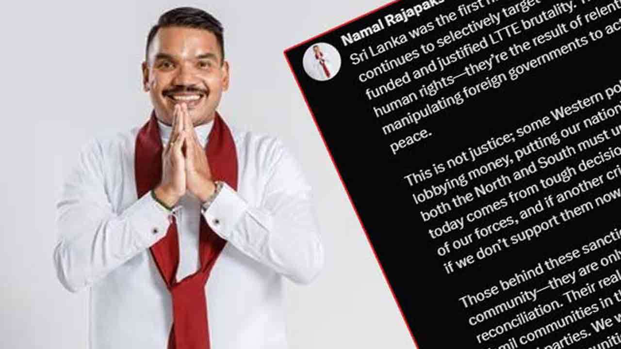 பிரிட்டிஷ் தடை குறித்து நாமலின் X பதிவு