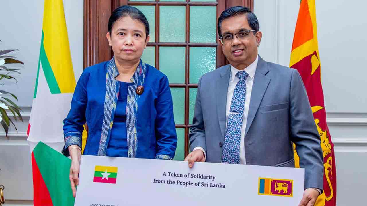 மியன்மார் மக்களுக்கு ஒரு மில்லியன் அமெரிக்க டொலர் நிதி உதவி