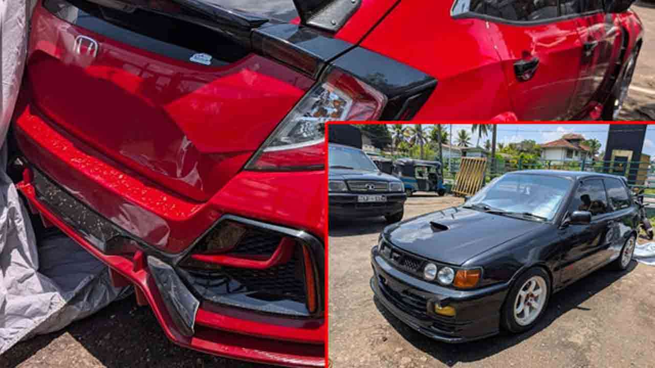 ஹைலெவல் வீதியில் போட்டி போட்டு ஓடிய கார்கள் சிக்கின