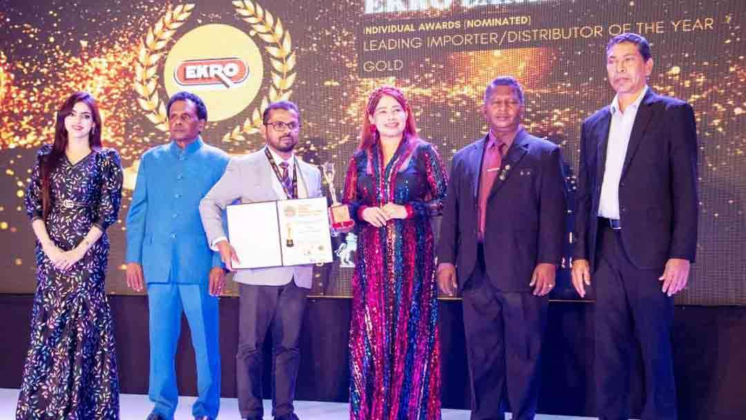 EKRO Lanka Trading தனியார் நிறுவனத்துக்கு BWIO தங்கப் பதக்க விருது