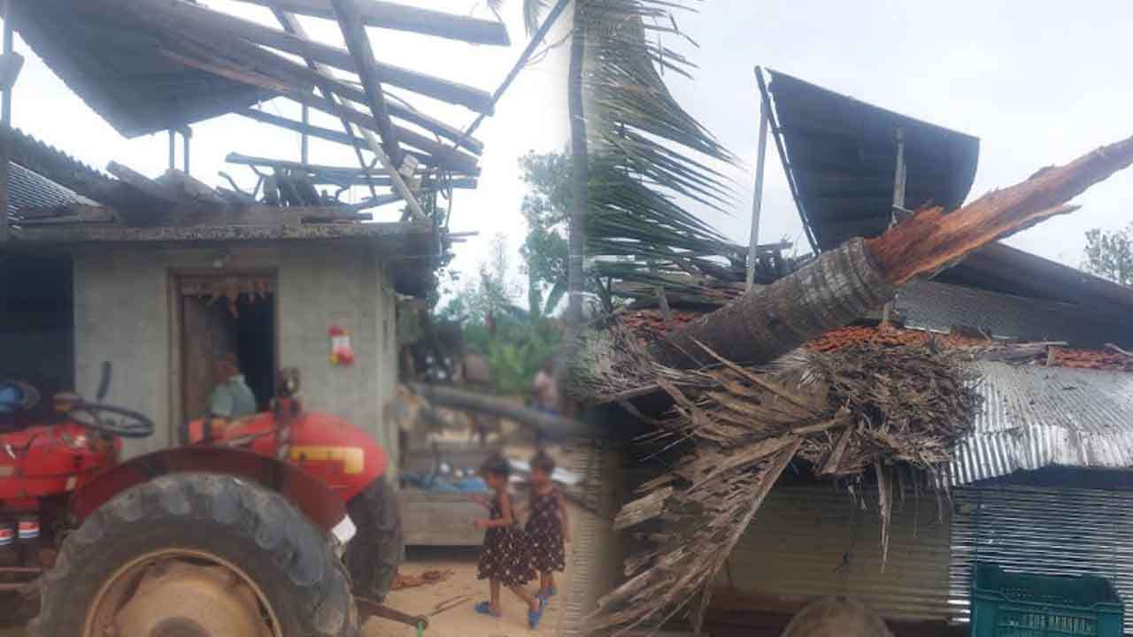 மட்டக்களப்பில் வீசிய மினி சூறாவளி