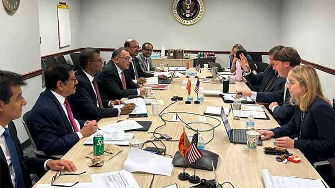 அமெரிக்காவில் பேச்சுவார்த்தையில் ஈடுபட்டுள்ள இலங்கைக் குழு...