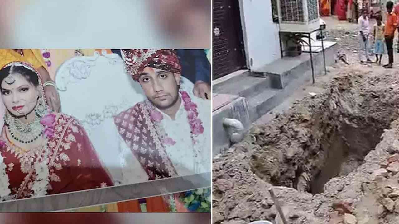 வீட்டின் அருகே மனைவியை கொன்று புதைத்த கணவன்!