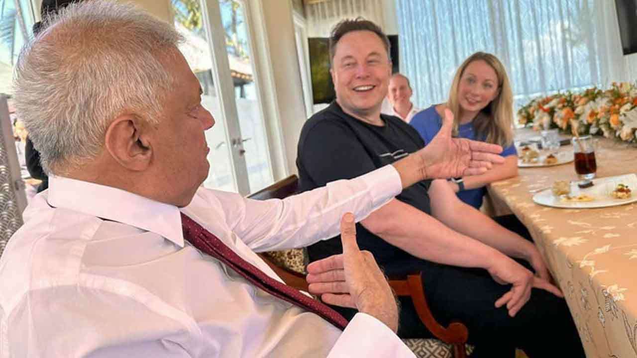 மஸ்க்கிற்கு நன்றி தெரிவித்த ரணில்!