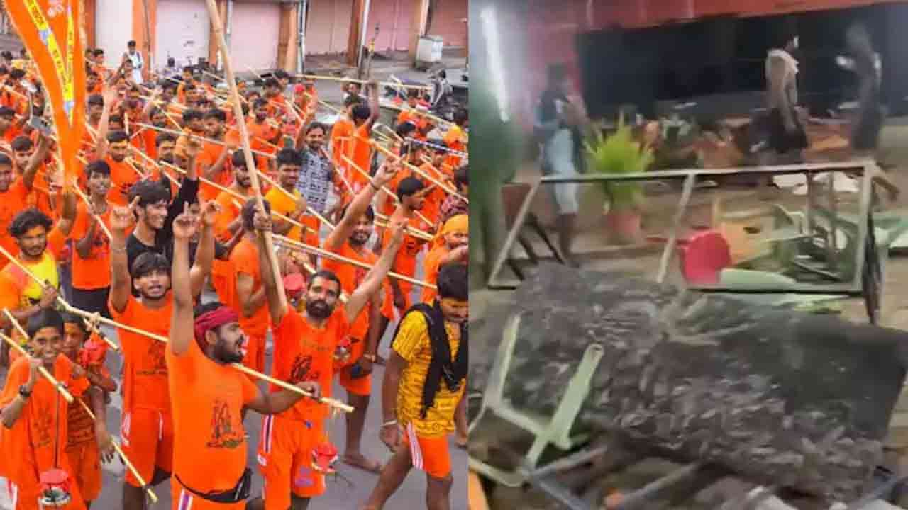 ஓட்டலை அடித்து நொறுக்கிய பக்தர்கள்!