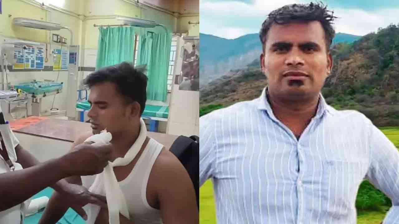 விபத்தில் சிக்கிய கூமாபட்டி தங்கபாண்டியன் 