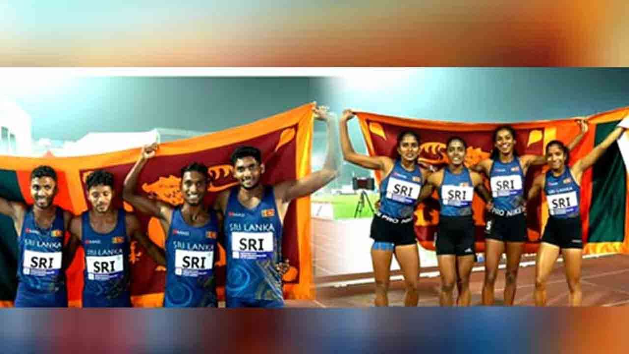 அஞ்சல் ஓட்டத்தில் இலங்கைக்கு இரண்டு தங்கம்