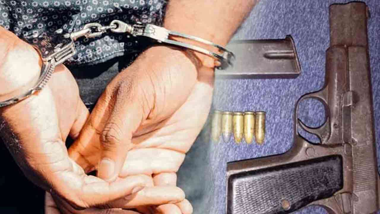 துப்பாக்கியுடன் ஒருவர் கைது