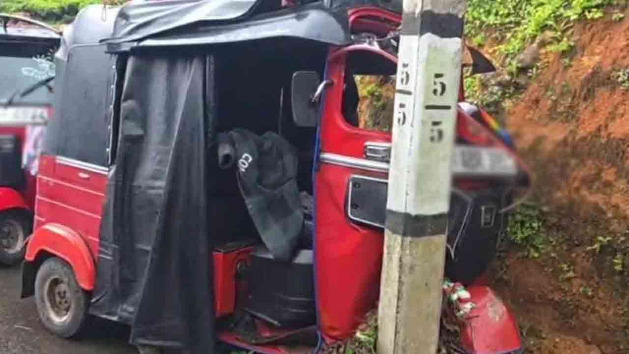 முச்சக்கர வண்டி விபத்தில் இருவர் காயம்