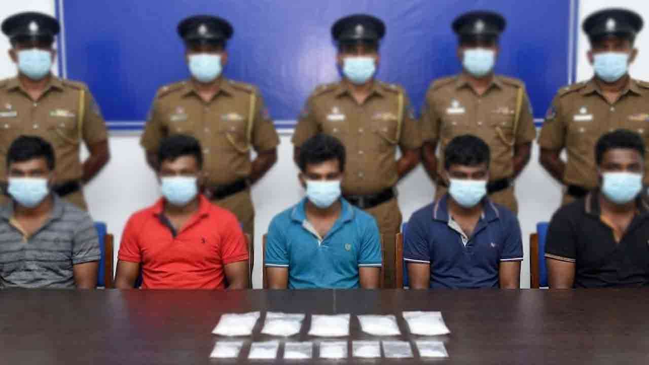 யாழில் ஐஸ் போதைப்பொருளுடன் ஐவர் கைது