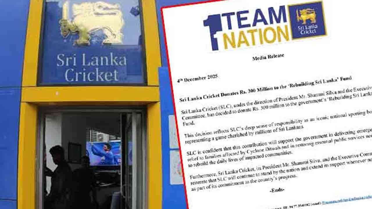 ‘Rebuilding Sri Lanka’நிதியத்திற்கு இலங்கை கிரிக்கெட்  நன்கொடை