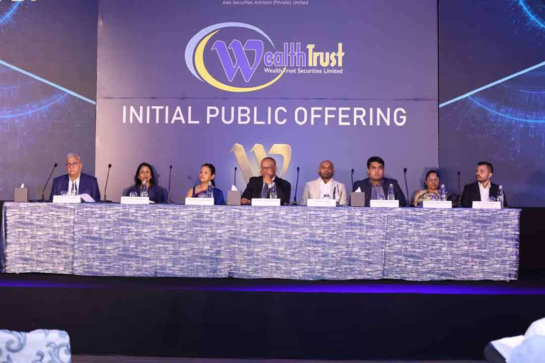 வெற்றிகரமாக இடம்பெற்ற ஊடகவியலாளர் அறிமுகம் மற்றும் முதலீட்டாளர் அமர்வைத் தொடர்ந்து ரூபா 500 மில்லியன் ஆரம்ப பொதுப் பங்கு வழங்கல் நடவடிக்கை குறித்து WEALTHTRUST SECURITIES LIMITED அறிவித்துள்ளது