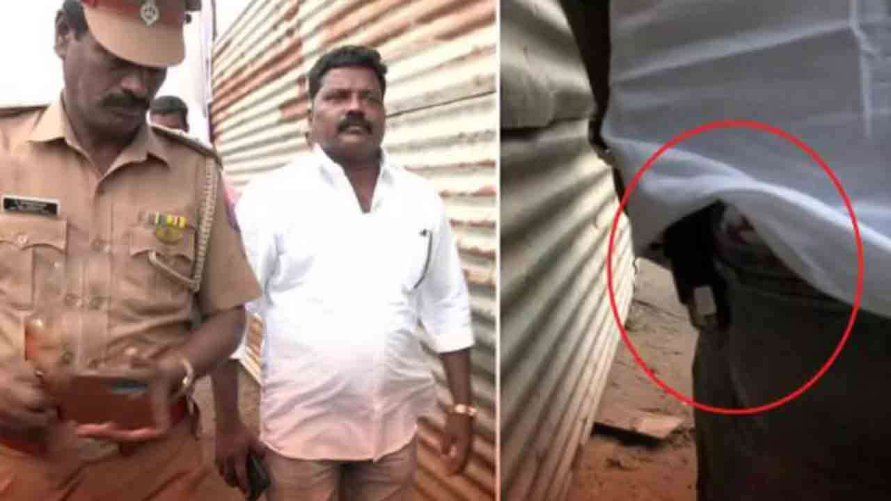 விஜய் கூட்டத்திற்கு துப்பாக்கியுடன் வந்தவரால் பரபரப்பு