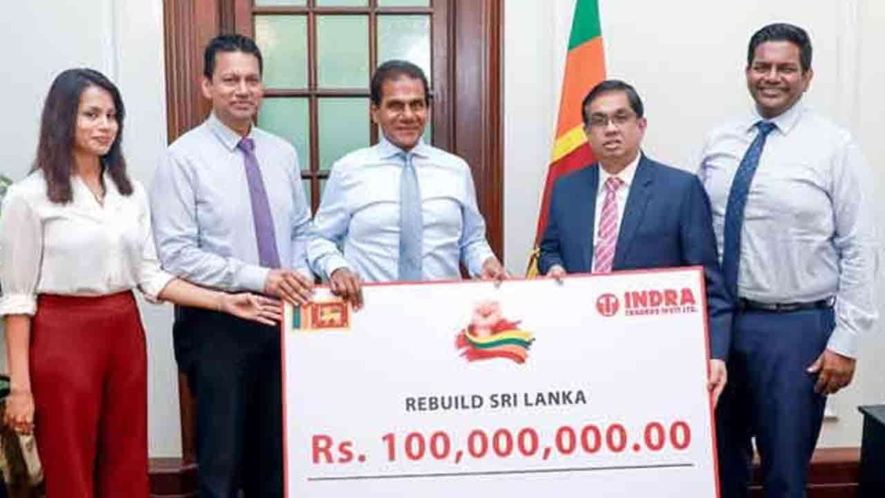 "Rebuilding Sri Lanka" நிதியத்திற்கு Indra Traders 100 மில்லியன் ரூபா நன்கொடை