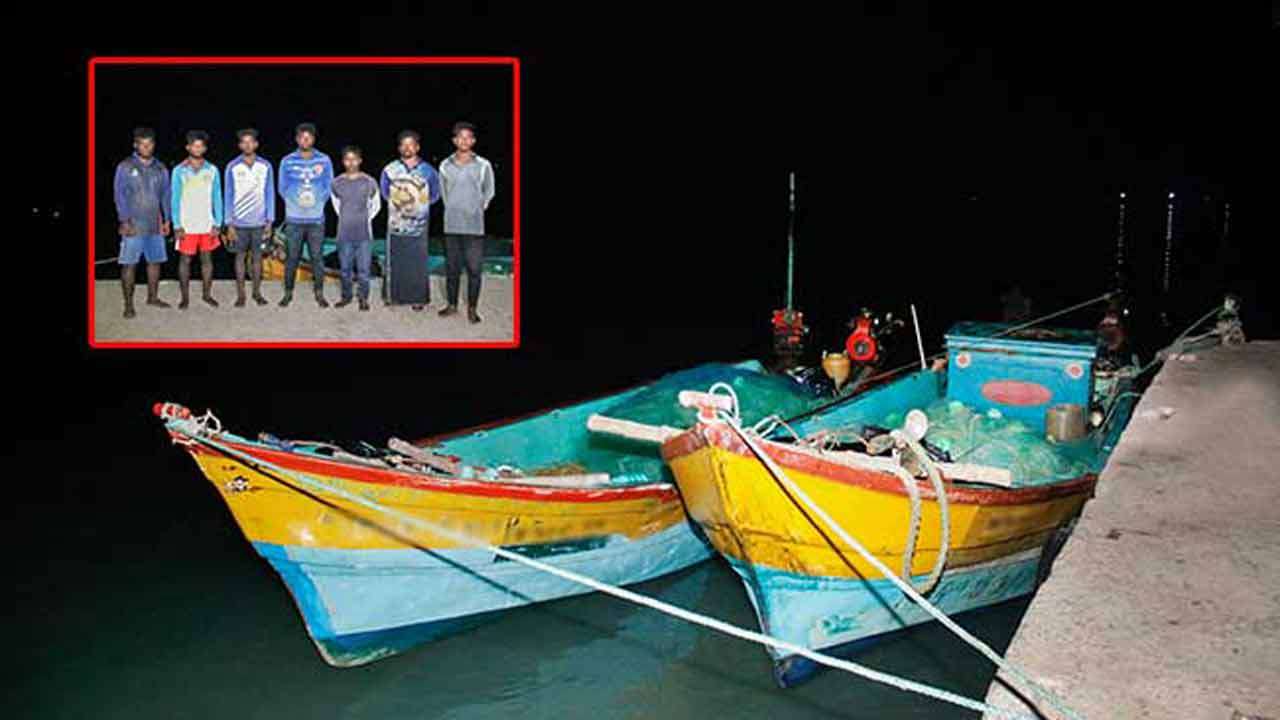 வடக்கு கடலில் 7 இந்திய மீனவர்கள் கைது; 2 படகுகள் பறிமுதல்
