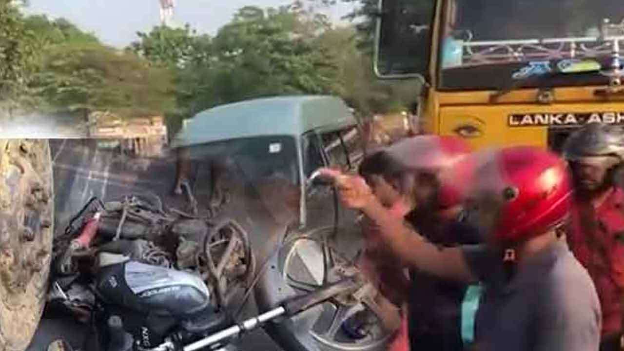 டிப்பர் விபத்தால் கிளிநொச்சியில் பதற்றம்