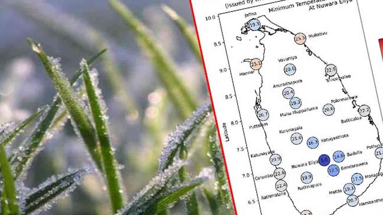 ஆகக் குறைந்த வெப்பநிலை இன்றும் நுவரெலியாவில்