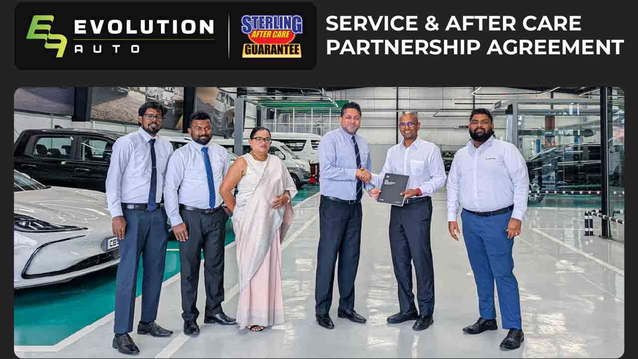 வாகன விற்பனைக்குப் பின்னரான நாடளாவிய சேவையை Sterling Aftercare உடன் இணைந்து உறுதி செய்யும் Evolution Auto
