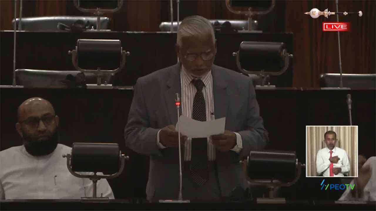 இன்று சபையில் அறிவித்தார்!