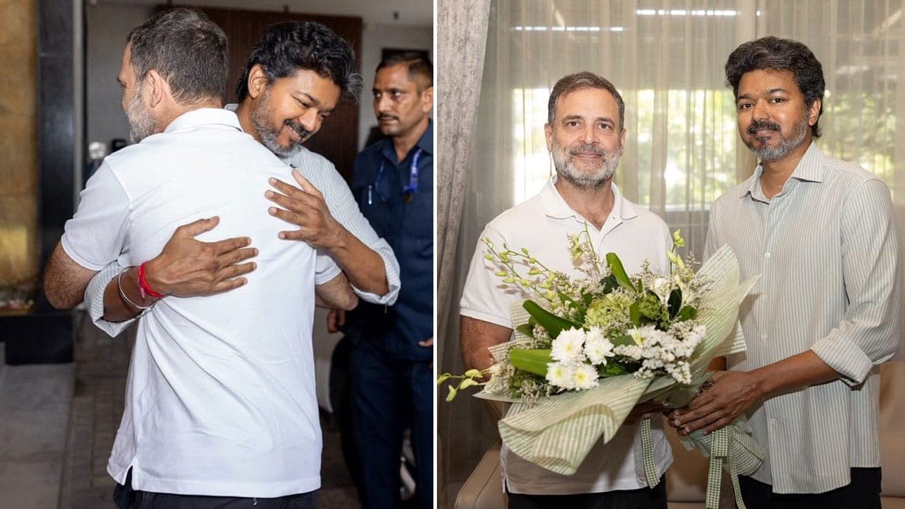 சென்னை வந்த ராகுல் காந்தி முதல்வர் விஜய்யுடன் சந்திப்பு!