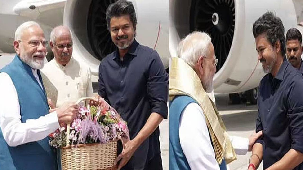 சென்னை வந்த இந்திய பிரதமர் மோடிக்கு உற்சாக வரவேற்பு