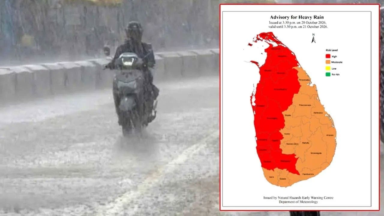 100 மி.மீக்கும் அதிகமான பலத்த மழை தொடர்பில் எச்சரிக்கை அறிவிப்பு