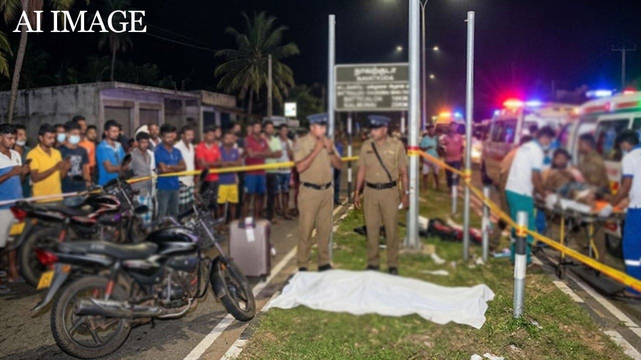இரு மோட்டார் சைக்கிள்கள் மோதி விபத்து - 22 வயது இளைஞன் பலி