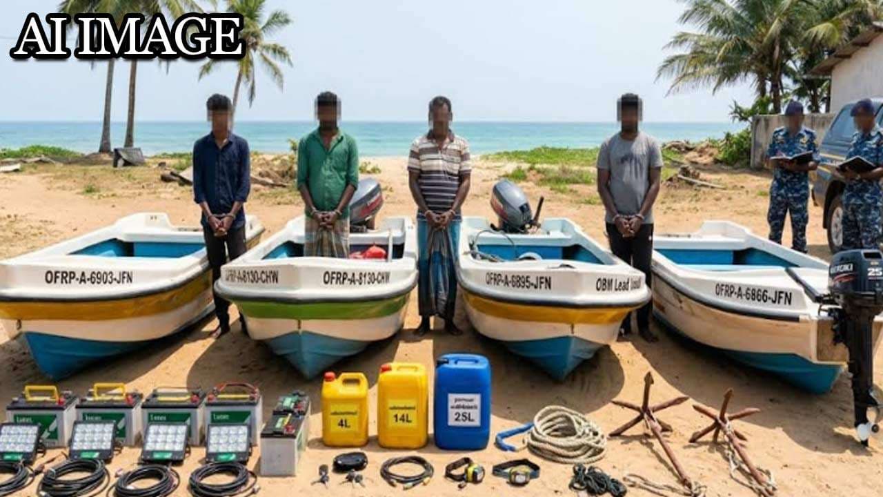 சட்ட விரோதமாக மீன்பிடியில் ஈடுபட்ட நால்வர் கைது!