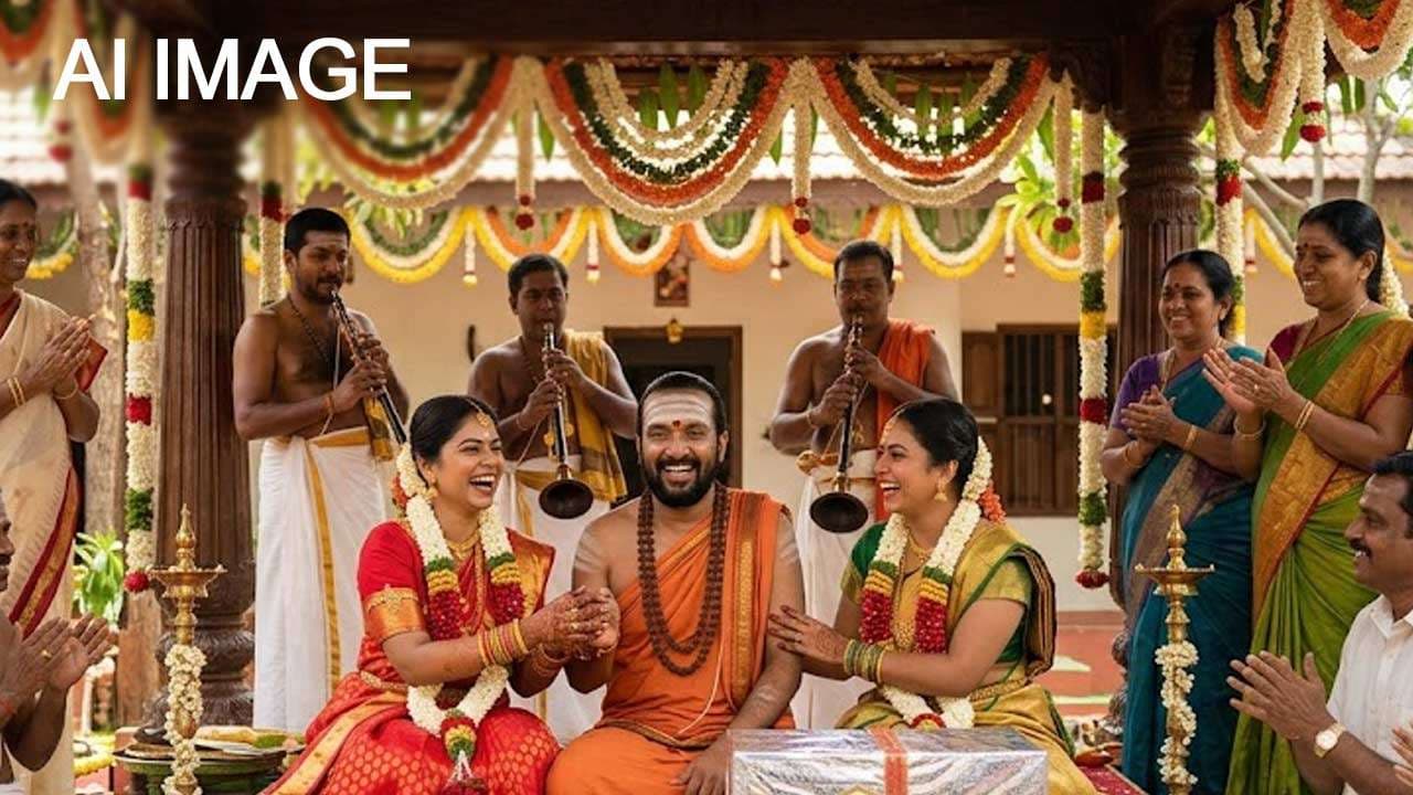 2 பெண்களுடன் சாமியார் ஜாலியாக திருமணம்!