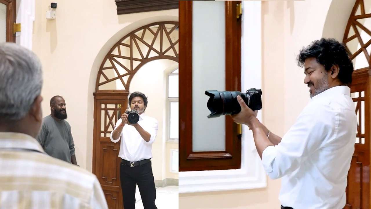 புகைப்பட கலைஞர்களை வீடியோ எடுத்து மகிழ்ந்த முதலமைச்சர் விஜய்!