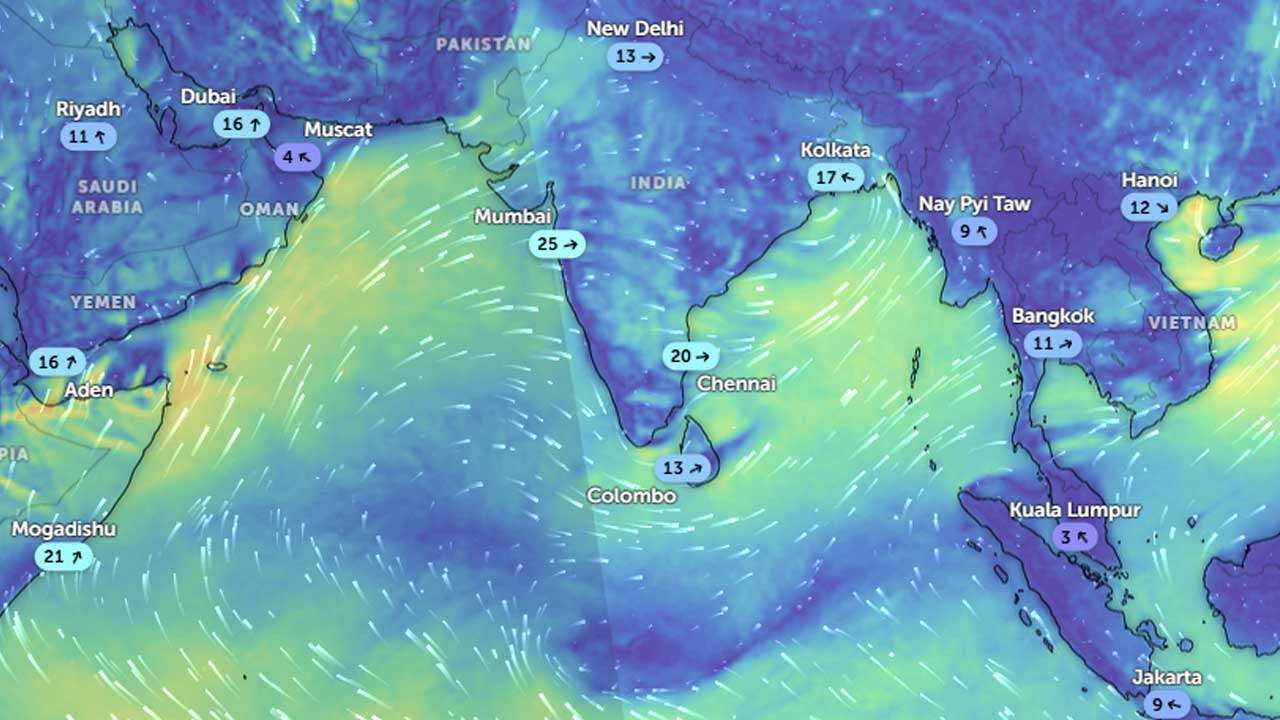 பல பகுதிகளில் மழை மற்றும் பலத்த காற்றுக்கு வாய்ப்பு
