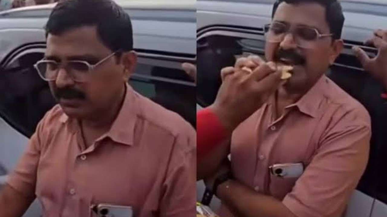 அதிகாரியின் வாயில் காலாவதியான பிஸ்கட்டுகளைத் திணித்து மக்கள் ஆவேசம்!
