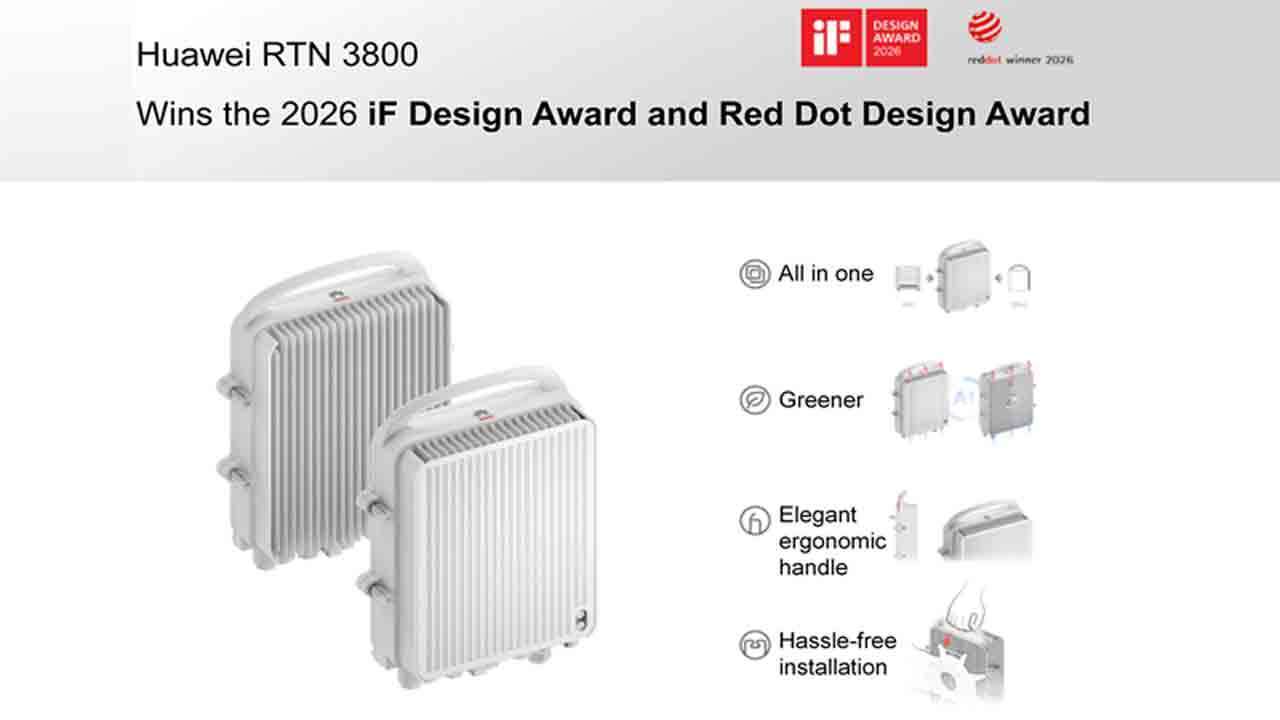 Huawei-இன் E-band Microwave RTN 3800 தயாரிப்புக்கு 2026 iF Design மற்றும் Red Dot Design சர்வதேச விருதுகள்