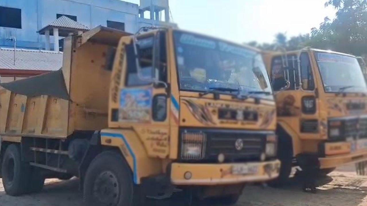 யாழில் சட்டவிரோதமாக மணல் ஏற்றிச் சென்ற டிப்பர் வாகனங்கள் மீது துப்பாக்கிச் சூடு