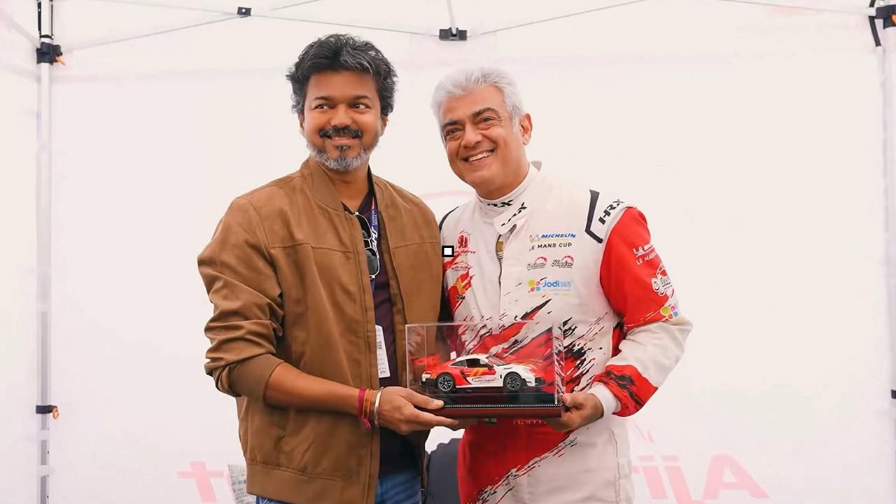 அஜித்துடன் காரில் பயணம் செய்த முதலமைச்சர் விஜய்!