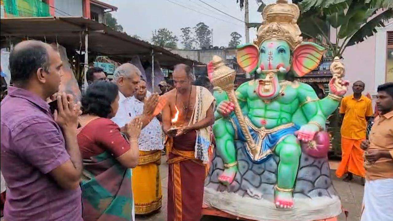 கொட்டகலை மாணிக்கப்பிள்ளையார் ஆலய முன்றலில் விநாயகர் சிலைகள் கையளிப்பு!