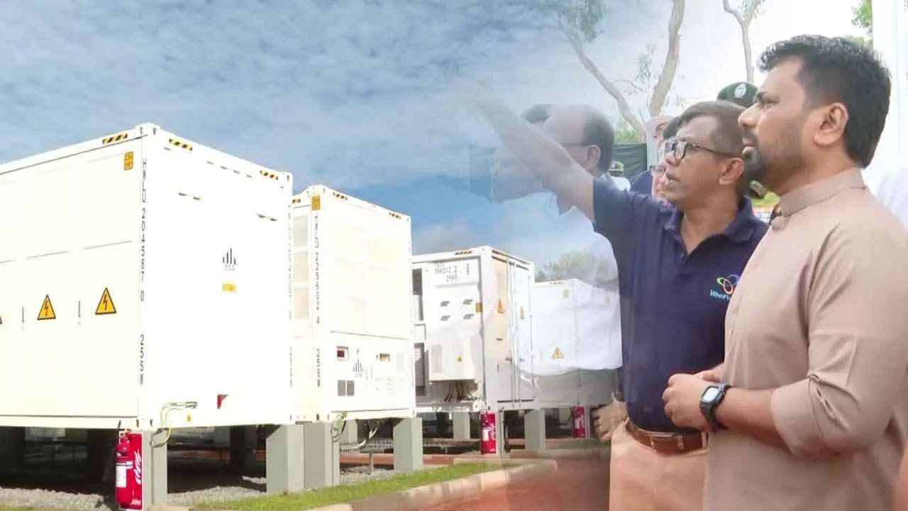 அநுராதபுரத்தில் நிர்மாணிக்கப்பட்ட மின்கல சேமிப்பு கட்டமைப்பு தேசிய மின் கட்டமைப்புடன் இணைப்பு