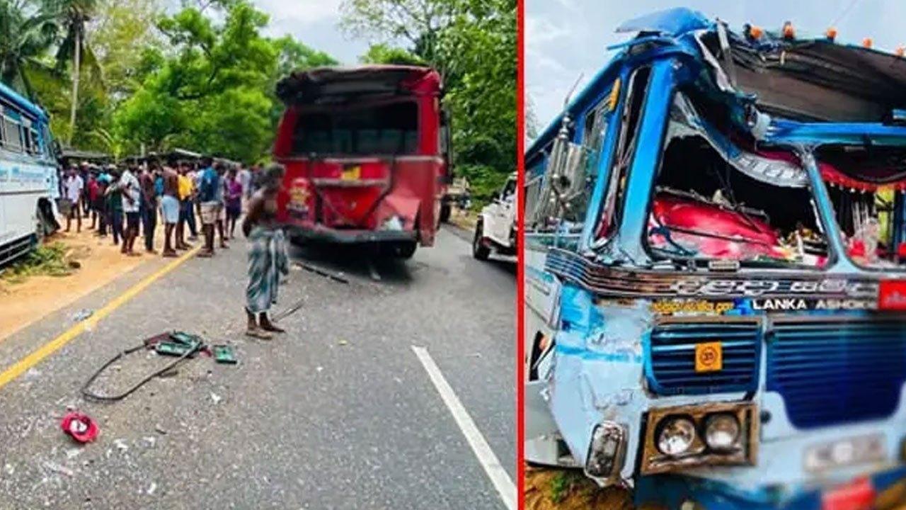 இரண்டு பேருந்துகள் ஒன்றுடன் ஒன்று மோதி விபத்து - அறுவர் வைத்தியசாலையில்