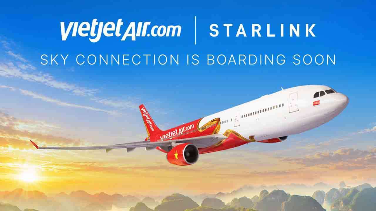 Vietjet தனது சர்வதேச வலையமைப்பில் இலவச அதிவேக Wi-Fi வசதியை ஏற்படுத்திக் கொடுப்பதற்காக Starlink உடன் உடன்படிக்கை கைச்சாத்து