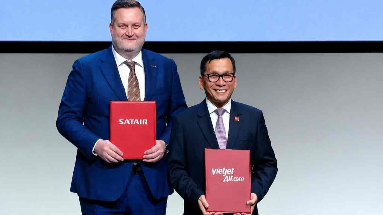 Vietjet மற்றும் Satair வளர்ச்சி மற்றும் வலையமைப்பை மேம்படுத்தும் வகையில் விமான சேவை விநியோகத் தொடர் ஆதரவை வலுப்படுத்தும் புரிந்துணர்வு உடன்படிக்கை கைச